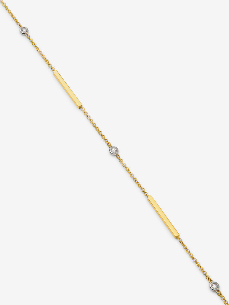 Pendant with 18K yellow gold bars and brilliant cut diamonds with a total of 0.17 cts image number 2