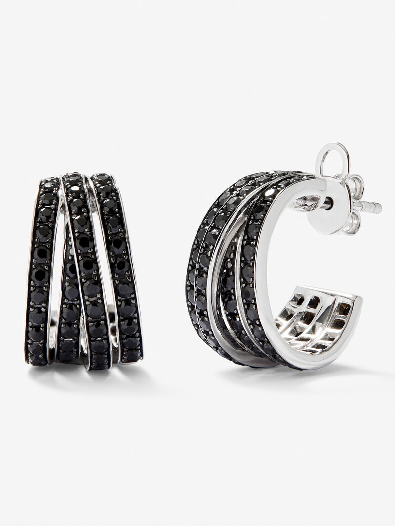 925 silver earrings with black spinels image number 0