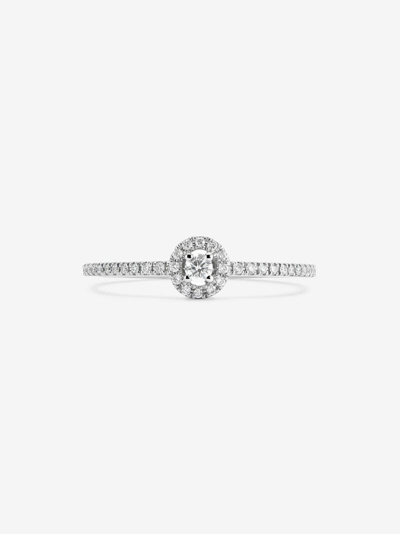 18K white gold ring with 39 brilliant-cut diamonds with a total of 0.16 cts image number 2