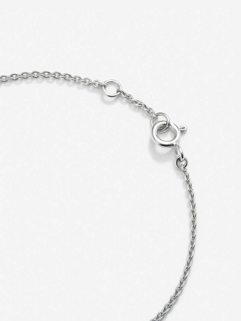 18K white gold bracelet with 0.1 ct brilliant-cut emerald and 0.05 ct brilliant-cut diamonds image number 4