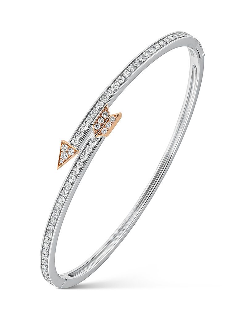 Pulsera de oro blanco y rosa con diamantes 0,827ct  image number 1