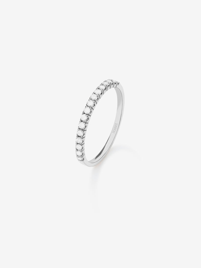 White gold ring with diamonds image number 0