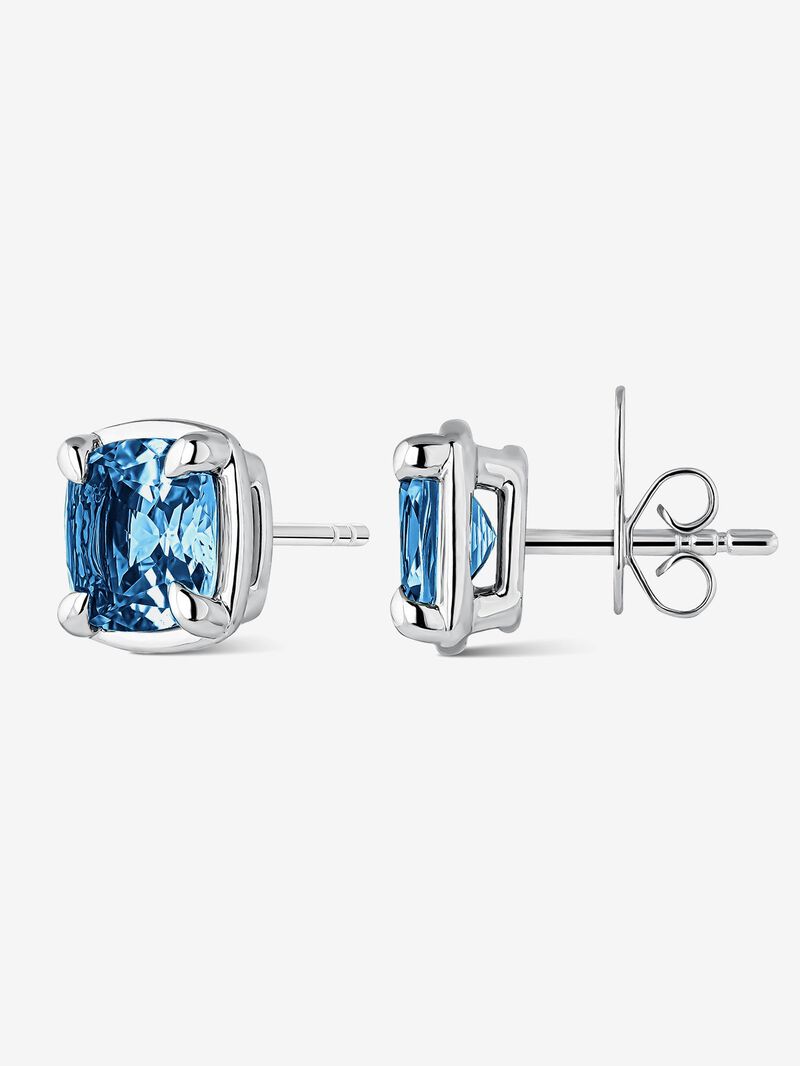 Silver earrings with London Topacio image number 1