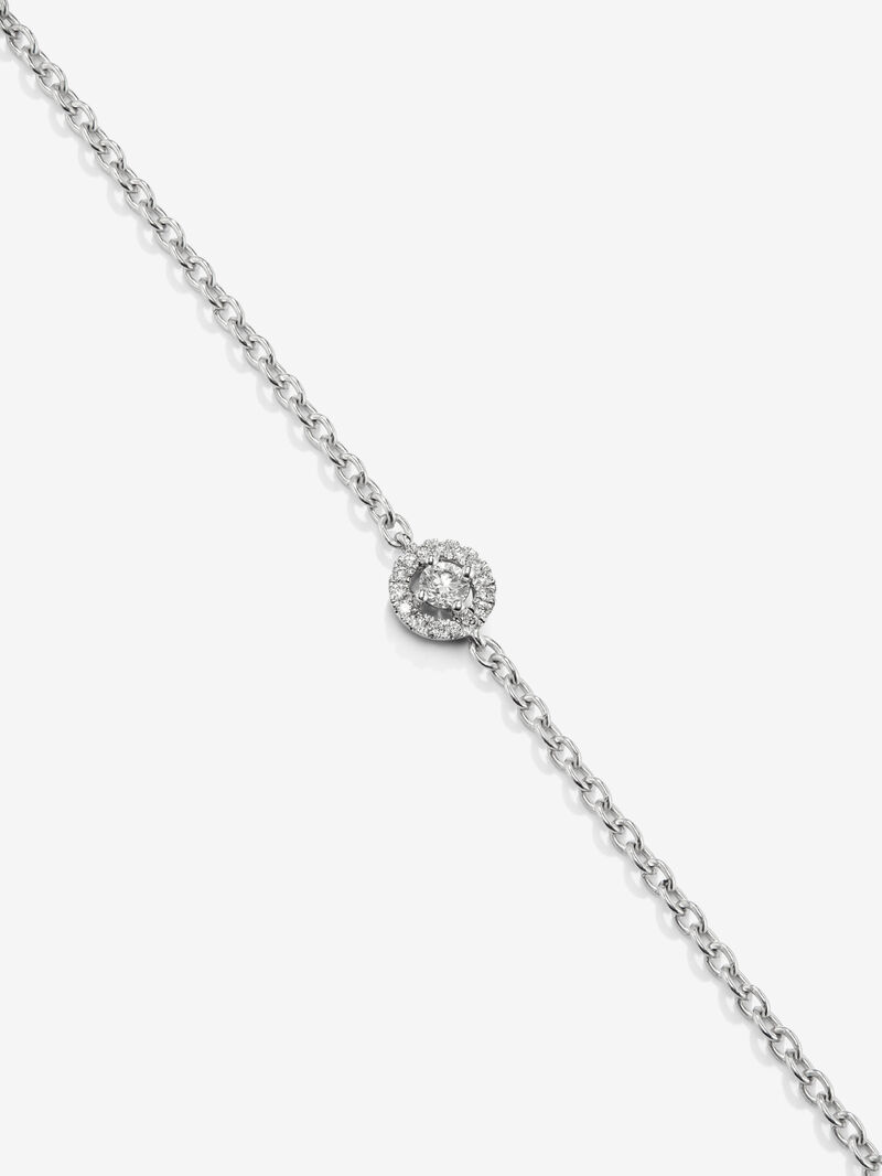 18K white gold bracelet with brilliant-cut diamonds with a total of 0.12 cts image number 2