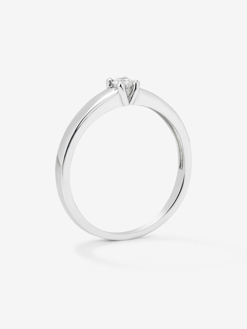 White gold engagement ring with diamond image number 2