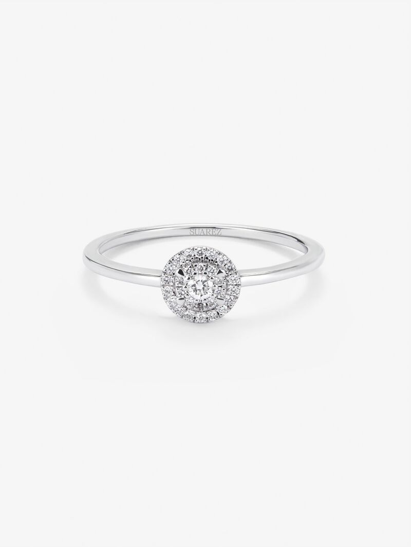 18kt white gold ring with 29 diamonds 0.10 carats image number 1
