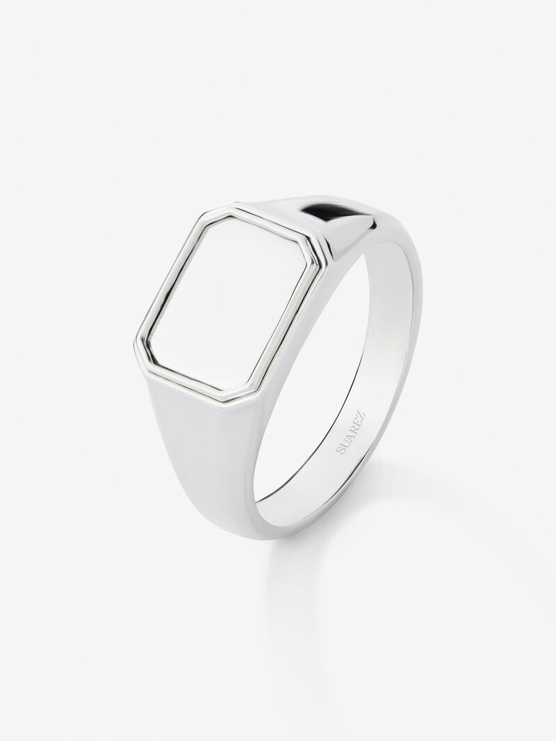 925 silver medium signet ring image number 0