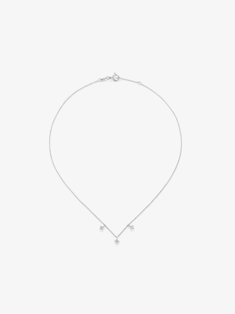 18K white gold pendant with 0.33 ct brilliant cut diamonds image number 0