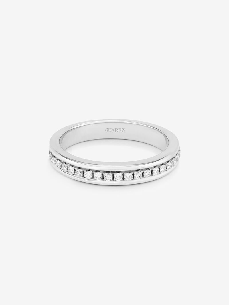 White gold engagement ring with diamond image number 2