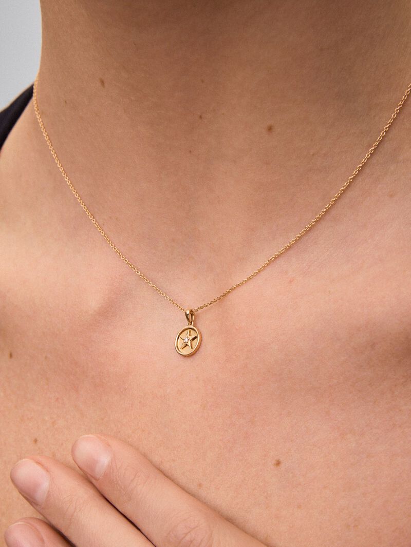 18kt rose gold pendant with diamonds image number 3