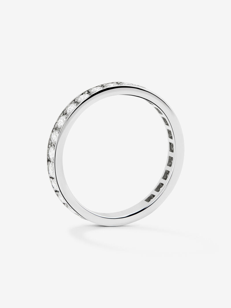18K White Gold Commitment Alliance ring with diamonds image number 4