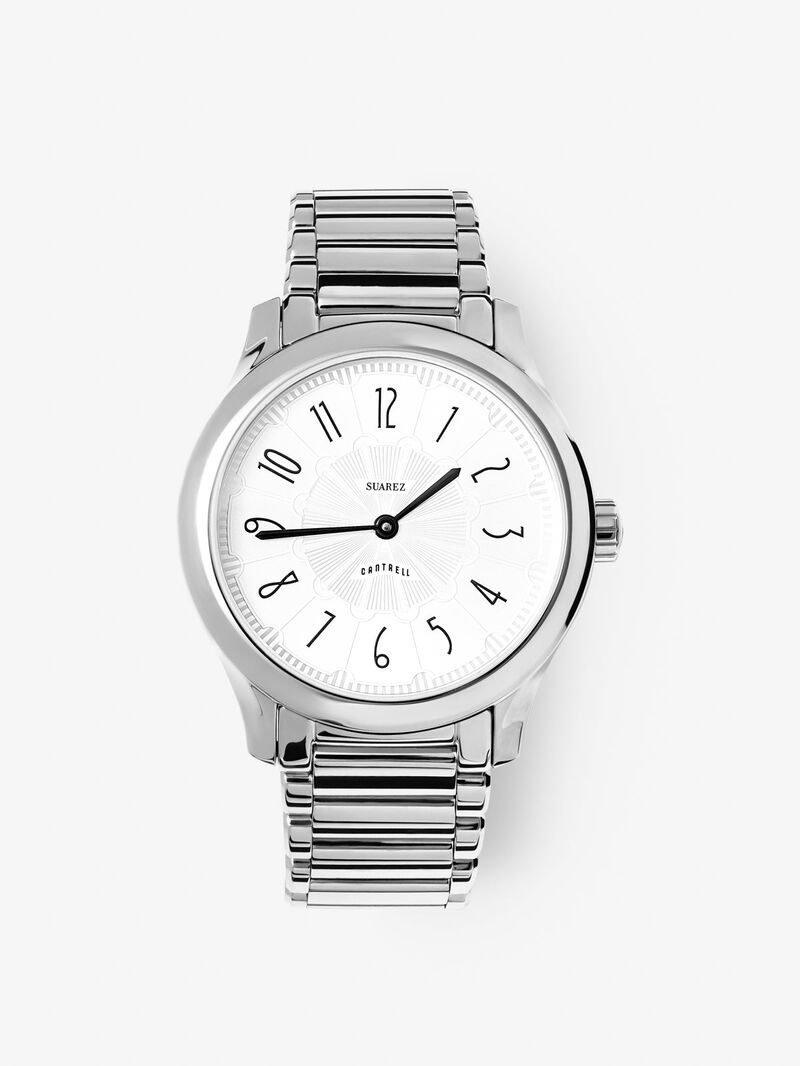 Stainless steel watch with sapphire crystal and quartz movement image number 0