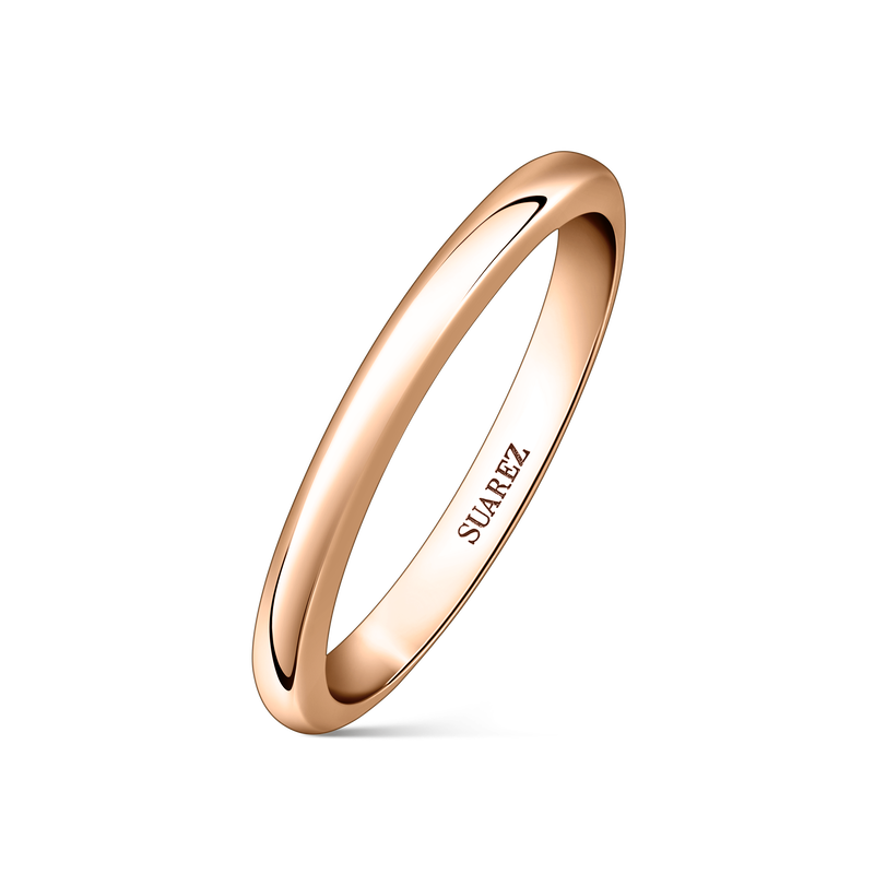 Rose gold wedding band, AL8013_OR_V