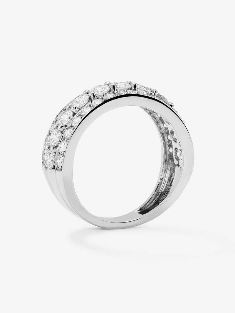 18K white gold ring with 43 brilliant-cut diamonds with a total of 1.97 cts image number 4