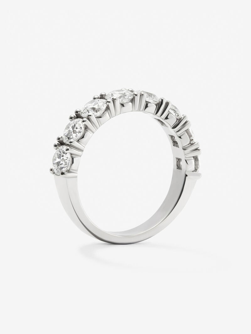 Half ring in 18K white gold with 8 brilliant-cut diamonds with a total of 2.05 cts image number 4