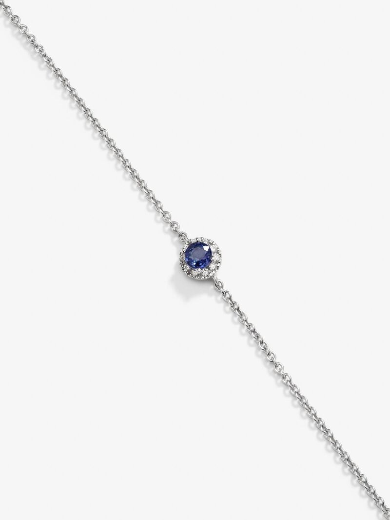18K White Gold Orla bracelet with sapphire and diamond image number 2