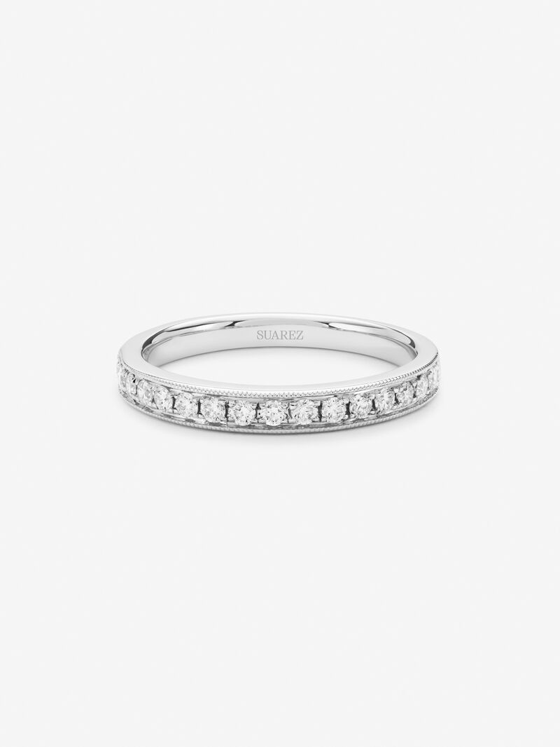 Half ring in 18K white gold with 16 brilliant-cut diamonds with a total of 0.29 cts image number 2