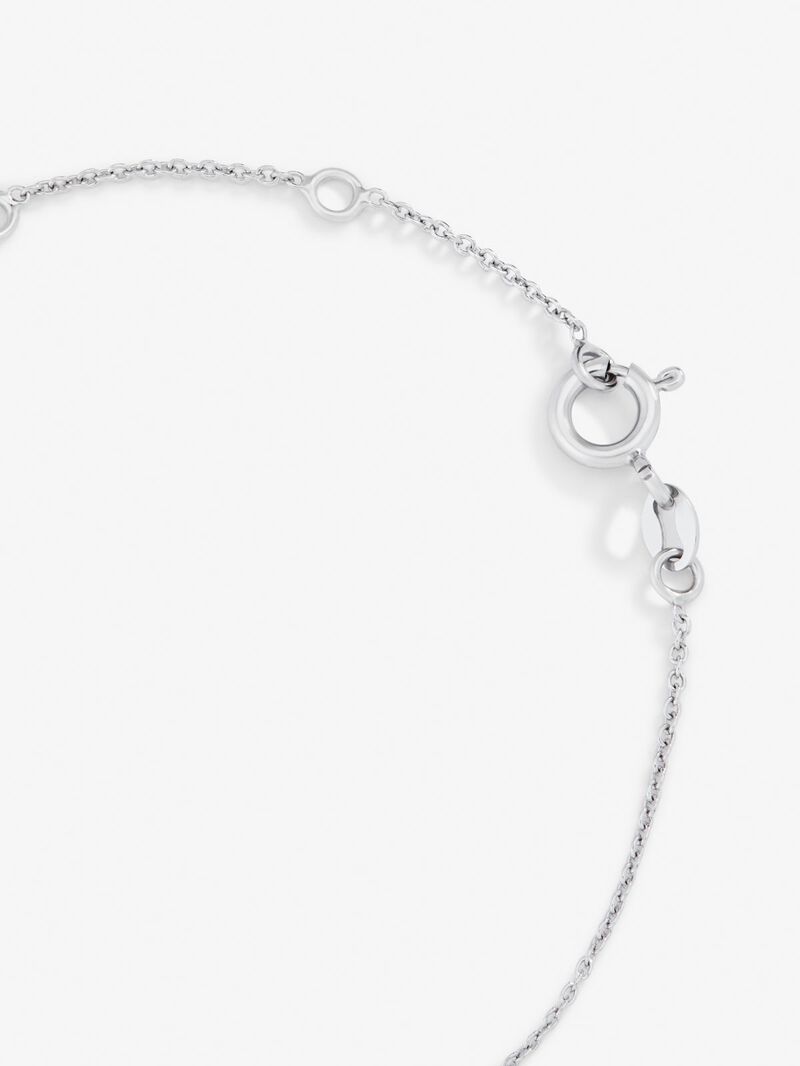 18K white gold bracelet with 11 brilliant-cut diamonds with a total of 0.04 cts and cross image number 4