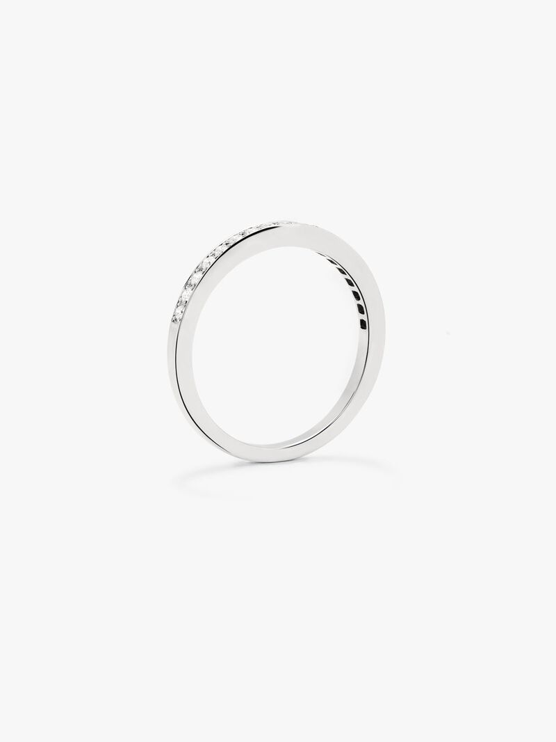 Half ring in 18K white gold with 10 brilliant-cut diamonds with a total of 0.7 cts image number 4