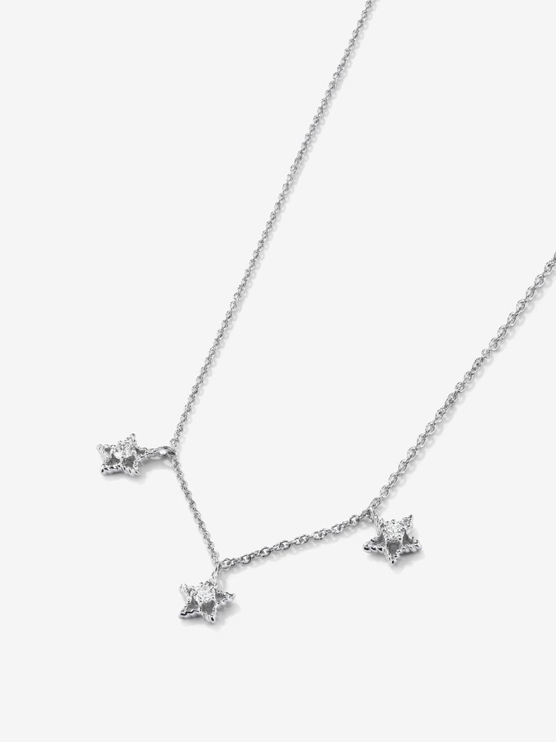 18kt white gold pendant with diamonds image number 2