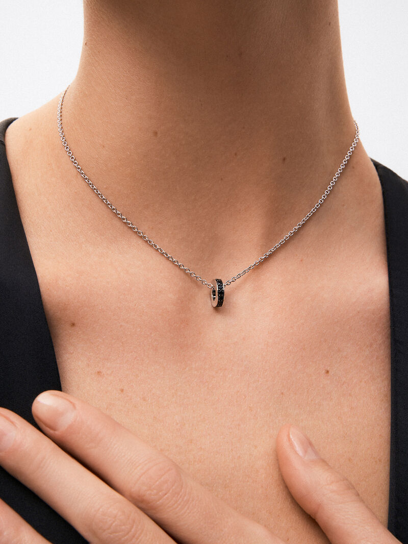 Silver 925 pendant chain with spinel wheel image number 3