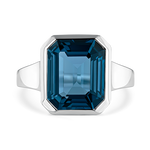 Blue Berlin ring 6,86 carats London topaz, SO21047-AGTPLN