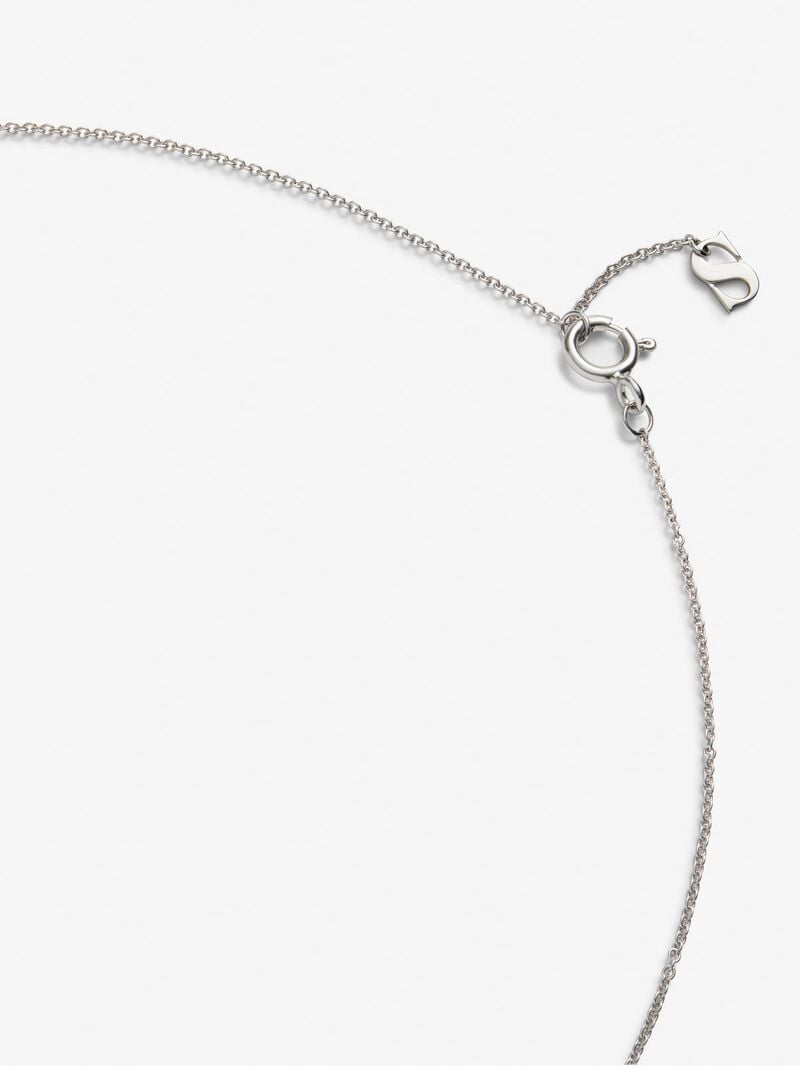 18K white gold pendant with central brilliant-cut diamond of 0.1 cts and 12 brilliant-cut diamonds with a total of 0.15 cts image number 4