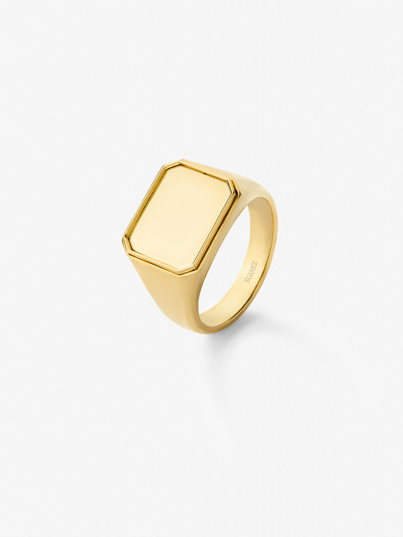 18K Yellow Gold Large Signet Ring image number 0