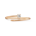 Anillo de oro rosa con diamante 0,08 quilates, SO18055-ORD_V