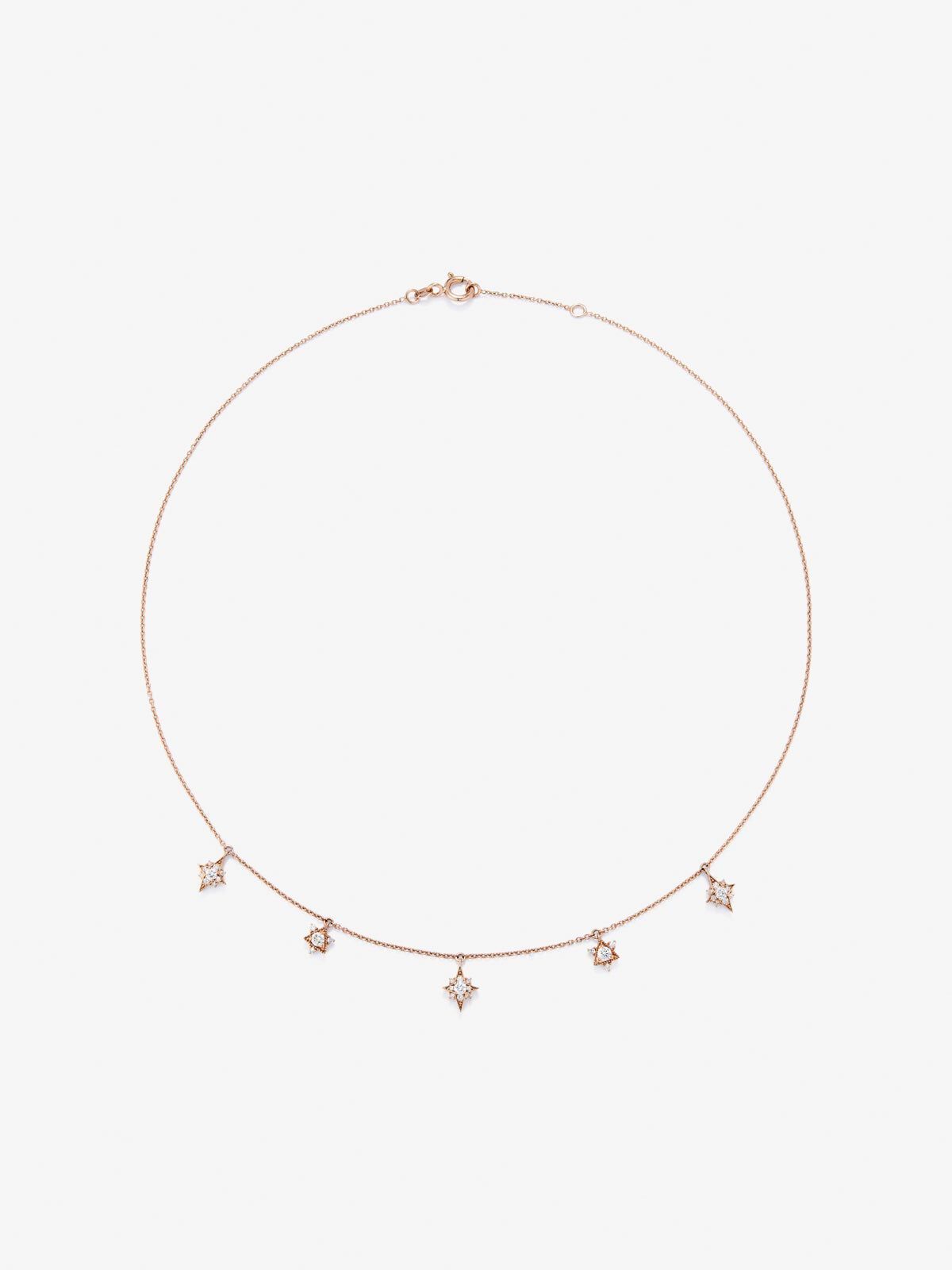 Rose gold star store choker