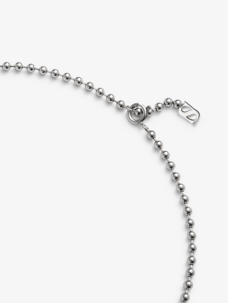 18K white gold rivière necklace with 97 brilliant-cut diamonds with a total of 5.33 cts image number 4