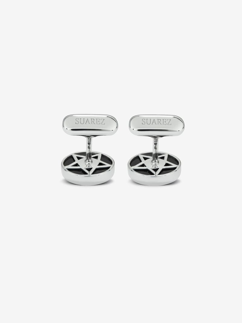 925 Silver and Onyx Cufflinks image number 2