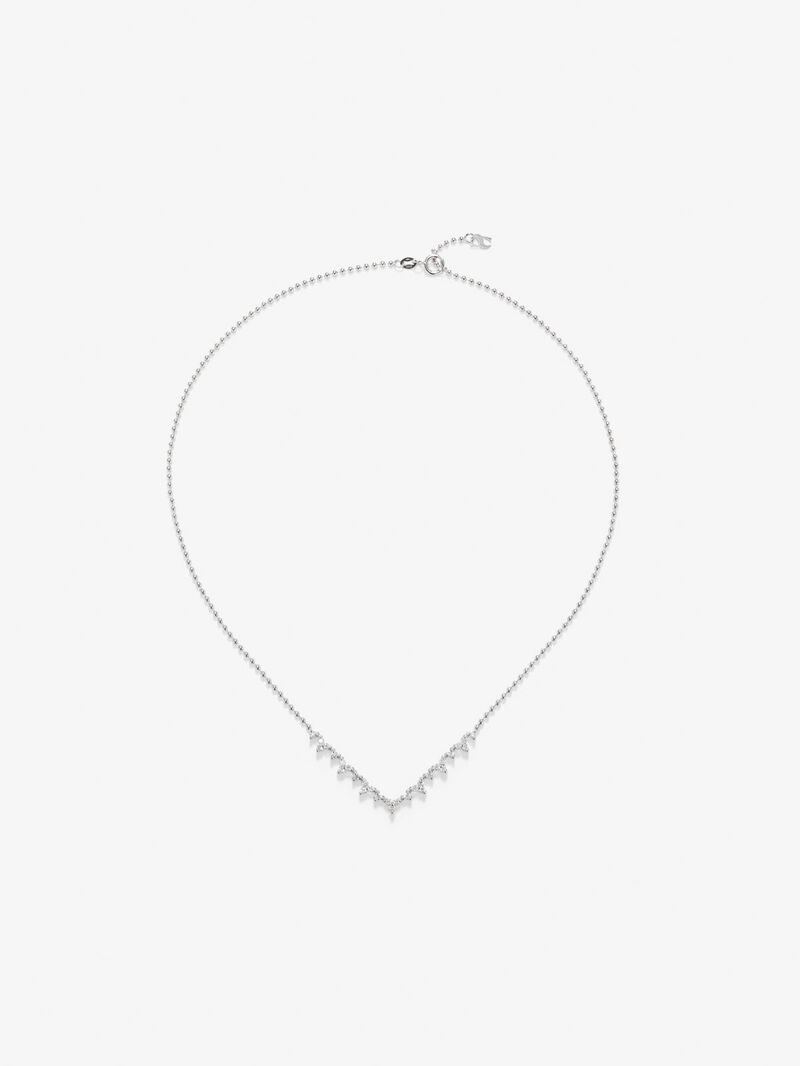 18K white gold pendant with white diamonds of 1.25 cts image number 0