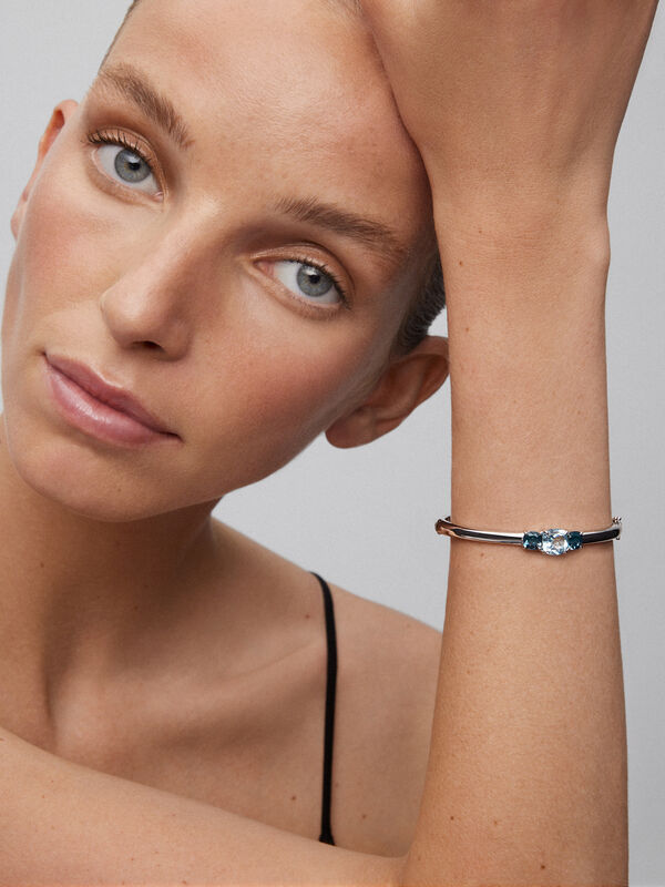 Pulsera de Utopian de Plata con topacios, PU21040-AGSKYLN_V