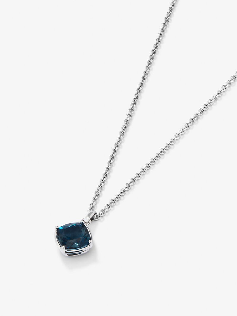 925 Silver Chain Pendant with Topaz image number 2