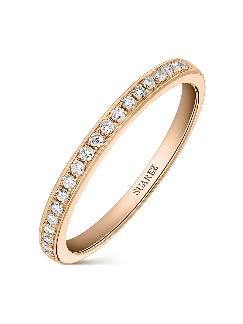 Alianza Media Oro Rosa con Diamantes 0,14CT image number 0