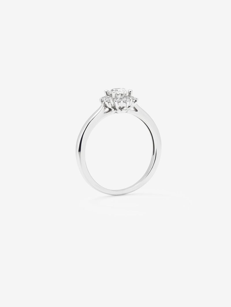 18K white gold solitaire engagement ring with diamond image number 4