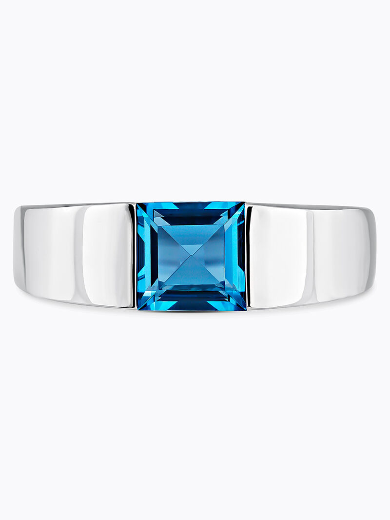 Sortija plata topacio london pz 6x6mm blue_berlin image number 1