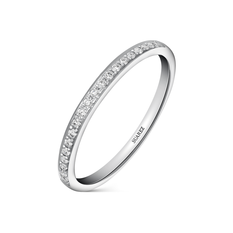 Media alianza de oro blanco con diamantes, AL0101M-0005_V