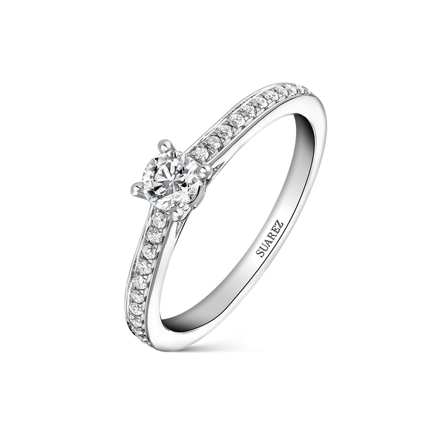 Engagement ring, SL14001-IGD025/FVS1_V