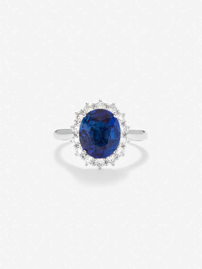 18K White Gold Ring with Azul Blue Sapping image number 2