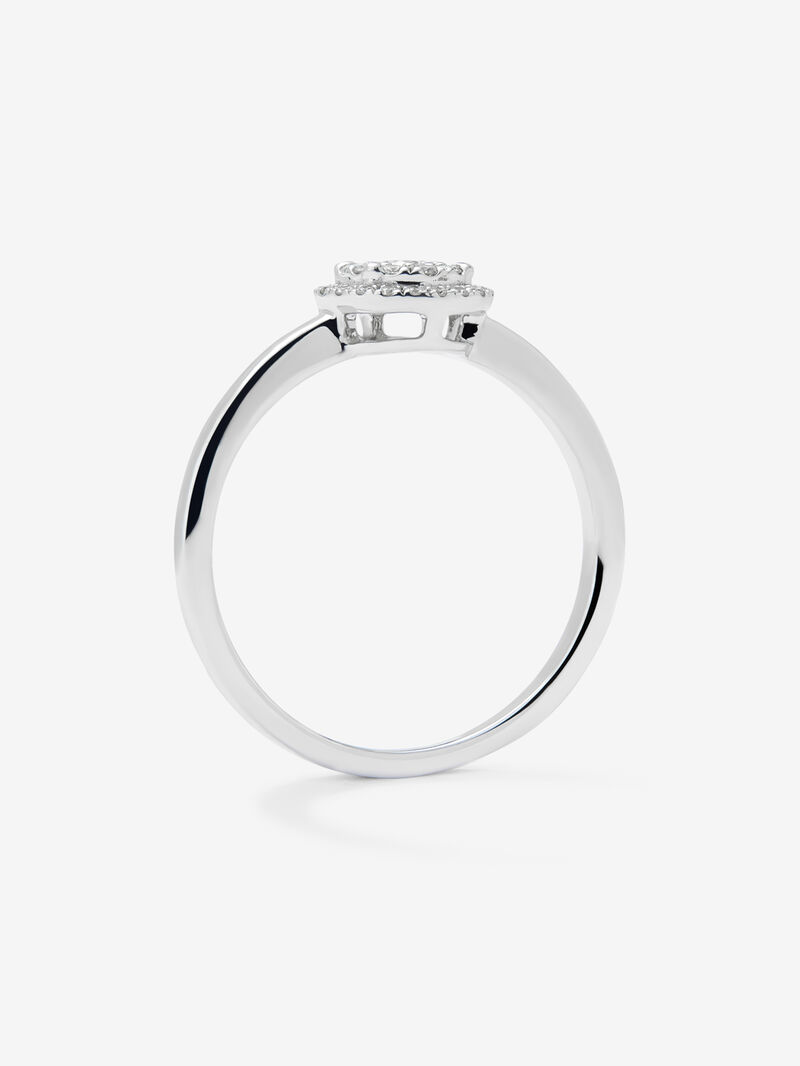 18K white gold ring with 31 brilliant-cut diamonds with a total of 0.19 cts image number 4