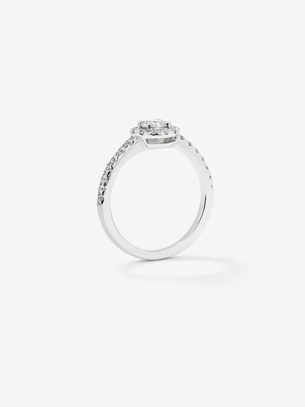 Anillo de Compromiso de Oro blanco con diamante, SL20005-IGD020/FVVS1_V