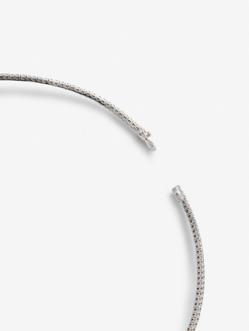 18K white gold rivière necklace with 207 brilliant-cut diamonds with a total of 3.06 cts image number 4
