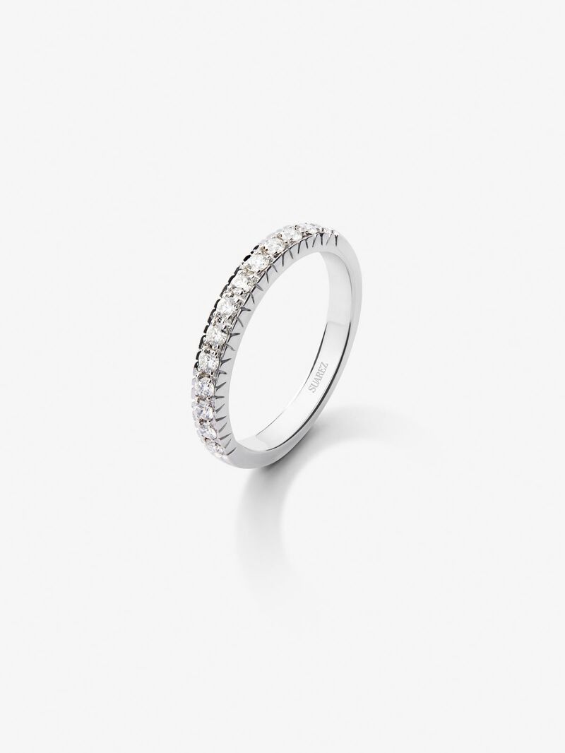 Half ring in 18K white gold with 13 brilliant-cut diamonds with a total of 0.27 cts image number 1