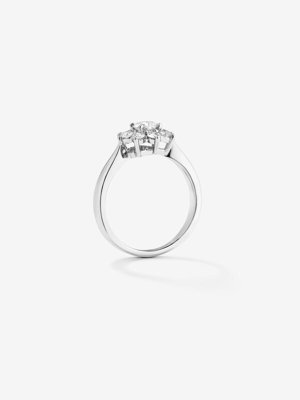 Anillo de Compromiso de Oro blanco con diamante, SL15001-IGD020/EVVS2_V