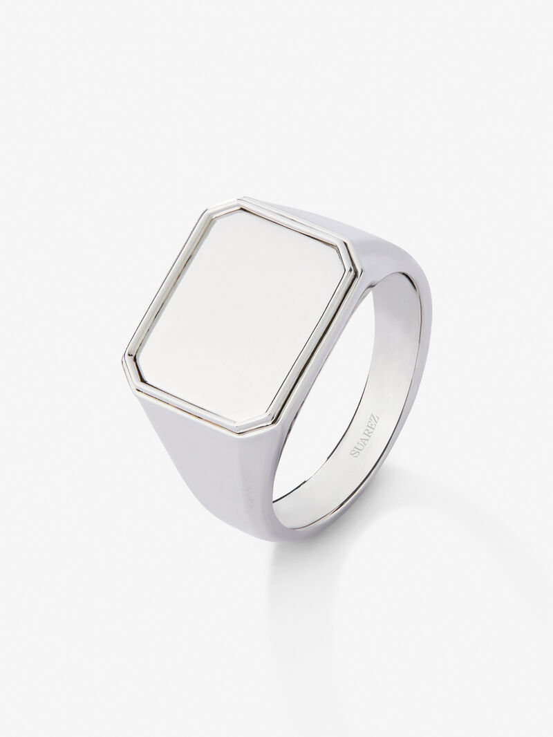 924 silver seal ring image number 0