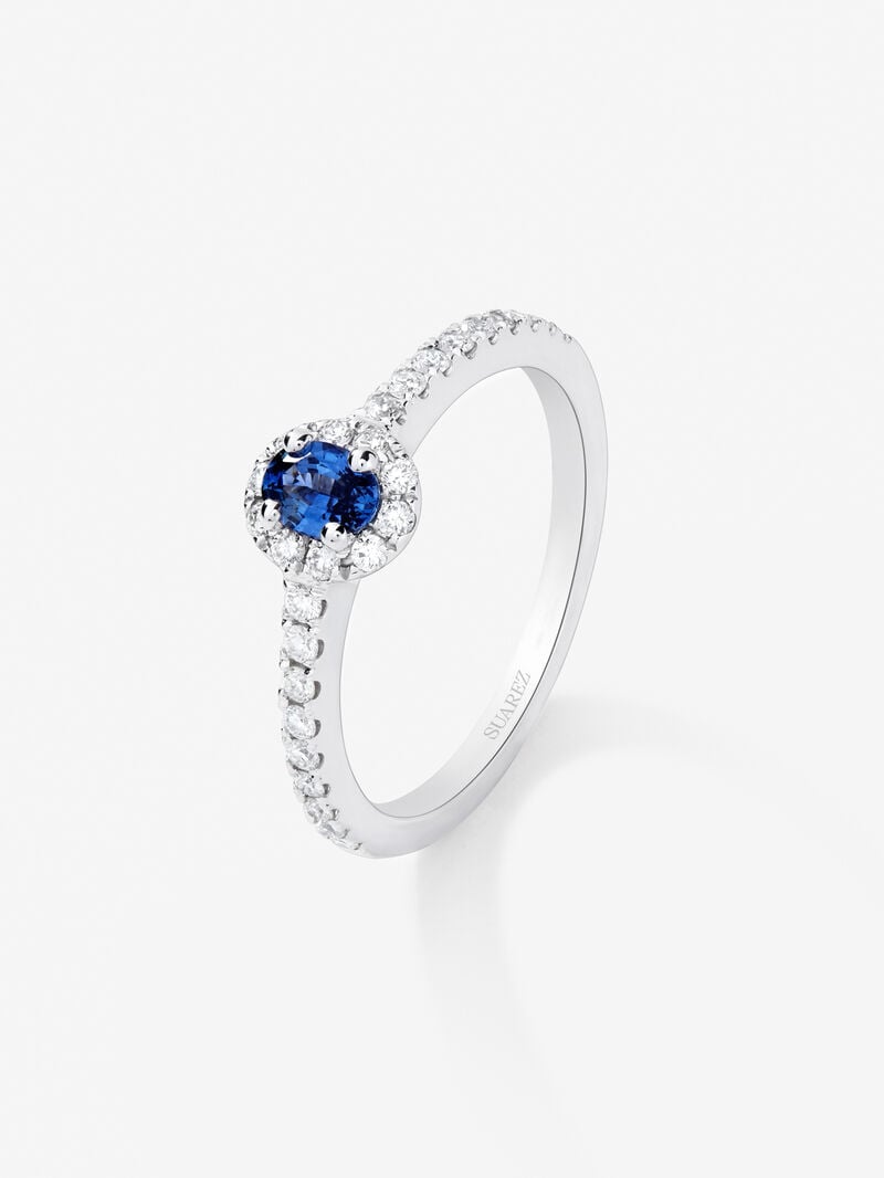 18K White Gold Ring with Azul Blue Sapp image number 0