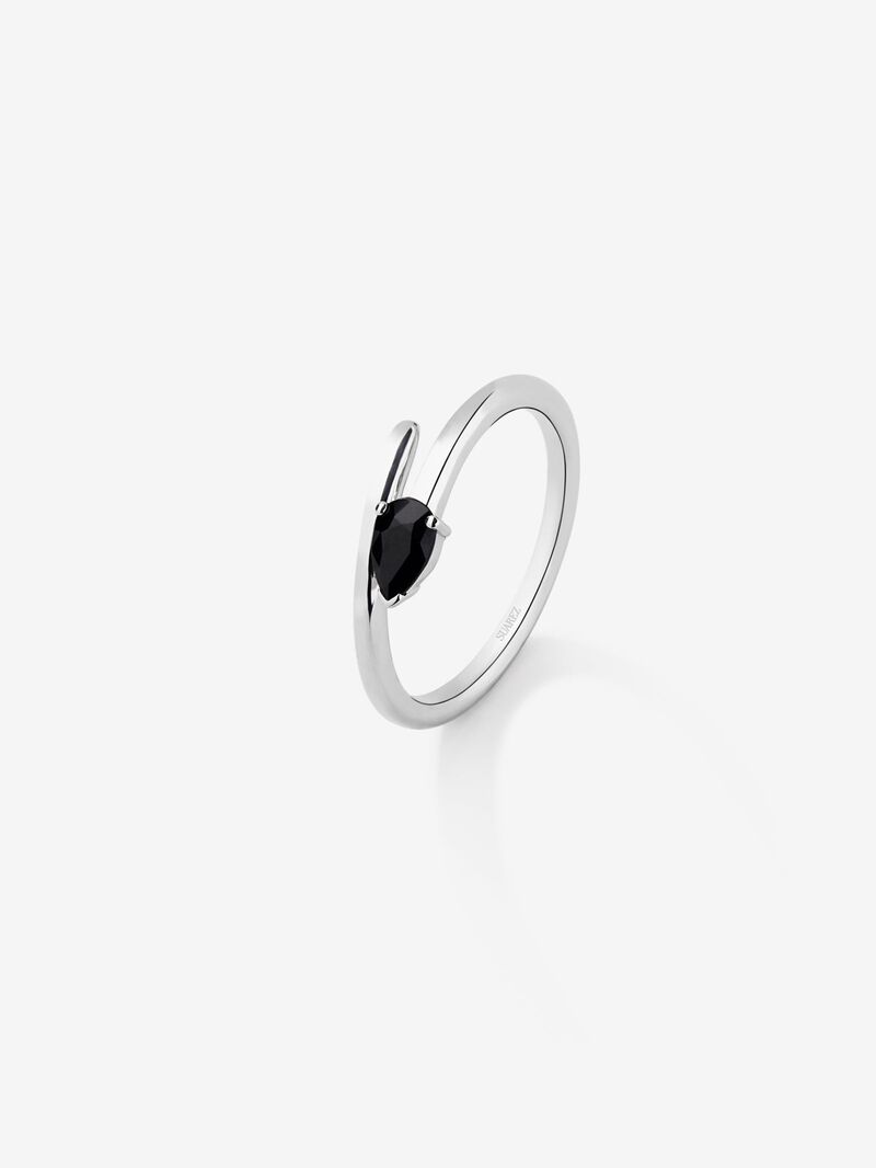 927 Silver Snake Ring with Spinel image number 0
