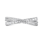 Anillo cruzado triple banda de oro blanco de 18kt con diamantes, SO17030-OBD_V